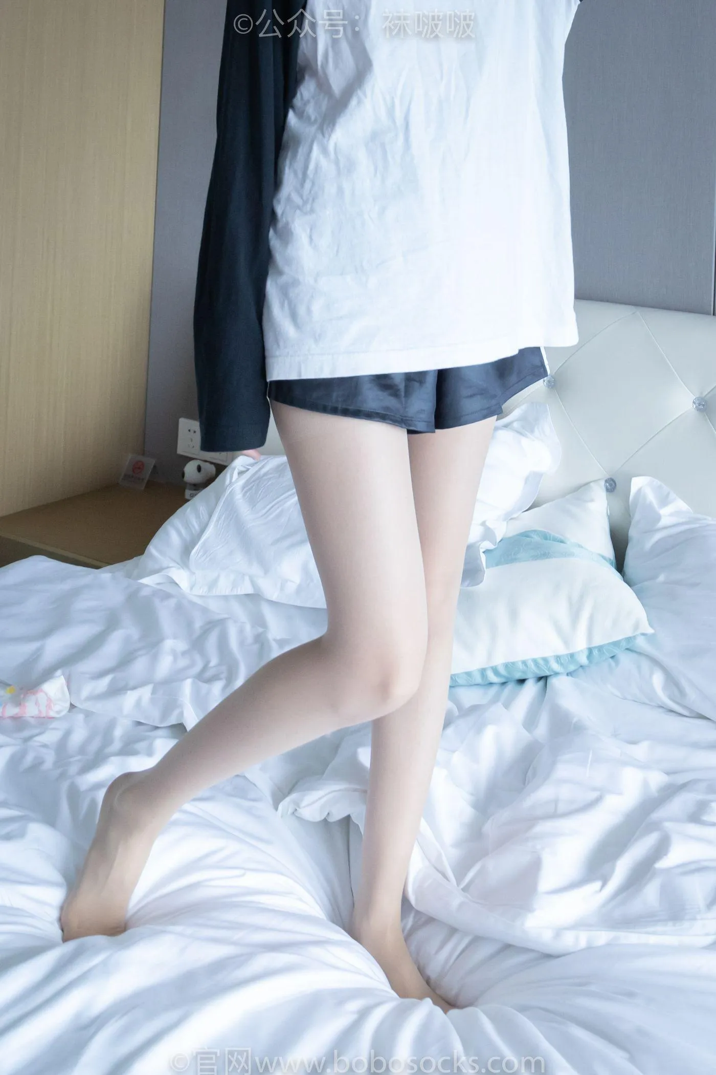 [BoBoSocks袜啵啵]NO.015 稚予-阿迪板鞋、白色短棉袜、肉丝 [135P]插图